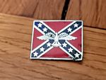 Vintage Confederate Flag& Battle Eagle USA Lapel Pin Badge Enamel Rare