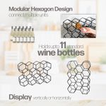 11 Bottle Holder Wine Rack Metal Wire Wine Storage for Countertop Table Top
