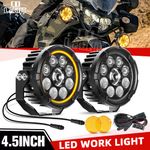 COLIGHT 2X 4.5inch D09 Pro Series Amber DRL Motorcycle Lights With Hi&Low Beam