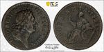 1723 Woods Hibernia DEI GRATIA Farthing - PCGS XF Detail, Env Damage