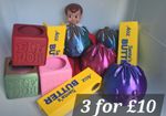 3 x elf outfits, Santa's Butter, elf doh cube,.elf dumpling costume