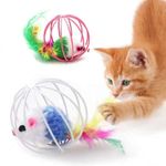 Indoor Play Interactive Cat Toys Cage Mouse Toys Cat Teaser Toy Pet Supplies UK