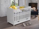Matilda White Baby Cot Bed 120x60cm