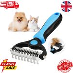 Professional Pet Grooming Comb Brush | Dematting & Undercoat Rake Tool for Dogs