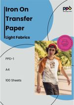 Iron on Transfer Paper for Inkjet Printer for Light Fabric A4 8.5x11 ,100 sheets