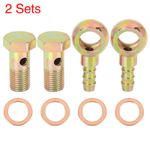 Universal 12mm Dia Banjo Hose Barb Bolt Fittings Banjo Bolt Washer Pack of 2