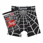 Supreme Hanes Black Spider-Man Boxer Briefs 2-Pack Size L, Brand New