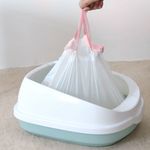 Cat Litter Tray Liners Disposable Drawstring Bags Extra Strong Hygienic Roll