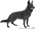 Black Alsatian German Shepherd ornament figurine sculpture Leonardo, gift boxed
