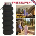 Foldable Water Bottle 500ml Collapsible Silicone Drink Outdoor