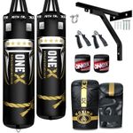 Filled Punch Bag 3ft/4ft/5ft Heavy Duty Boxing MMA Kickboxing Training Set UK