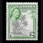 ROYALTY ELIZABETH : JAMAICA 1953 QEII 2d. ROYAL VISIT   [MNH] [SG154] [Sc154]