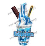Bubblegum Ice Cream Sundae Sticker Decals KBG Whippy Van(Choose Size)
