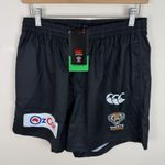 Canterbury Mens Shorts Large Black Wests Tigers NRL Rugby Training Gym QA009903