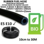 Ethanol Automotive Fuel Hose Petrol Diesel All sizes And Lengths Optional Clips
