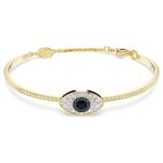 Swarovski Symbolica bangle Evil eye Blue Gold-tone plated Gift For Her