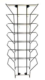 Vinyl Record Wall Rack 12" LP Storage Holder Metal Wall Mount 82x33cms Holds 50+