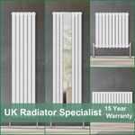 White Designer Radiator Vertical Horizontal Flat Panel Oval Column Rads All Size