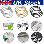 12pcs Shower Curtain Rings Hooks Metal Pole Rail Guide Hanger Bathroom  Circle
