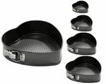5 Piece Heart Shape Cake Tin Set 20/22/24/26/28 cm – Non-Stick Baking Tins