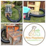 RWAF Approved Rabbit Tunnel, Flexible 6 inch & 8 inch Runaround Play Tunnel