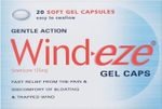 Wind-eze Gel Caps For Trapped Wind & Discomfort of Bloating Capsules Pack of 1-6