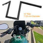 10" Rise 25 mm Ape Hanger Z-Bar Handlebar For Harley Sportster XL 883 1200 Iron