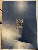 Royal Scot Crystal Hand Cut Lead Crystal Wine Goblets in Presentation Box