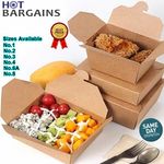 Biodegradable Kraft Takeaway Food Boxes Leakproof for Noodles Rice and Pasta