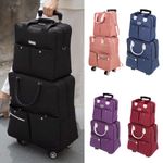 Nylon Spinner Luggage Set Lightweight 4-Wheel Suitcase Travel Cabin Trolley Case