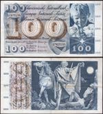 Switzerland. 100 Francs 5-1-1970 (WPM 49L) 67M25155 Crisp VF.