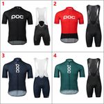 NEW Mens POC Team Cycling Jersey Short Sleeve Jerseys Bike Gel Bib Shorts Suit