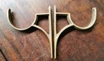 Attractive Pair Of Antique / Vintage Brass Rail Brackets - Pub Bar Rail Brackets