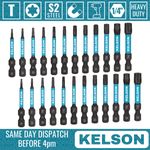 24 Mixed Torx Screwdriver Bits 50mm T6 T7 T8 T9 T10 T15 T20 T25 T27 T30 T40 T45