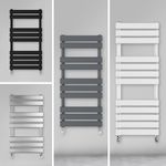 Designer Flat Panel Heated Bathroom Towel Rail Radiator Warmer Heating All Size