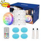 4 Pack LED Pool Lights Underwater RGB Pond SPA Submersible Light IP68 Waterproof