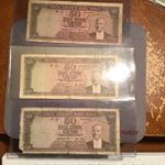Turkey Banknotes L1930 50.Liralar 5.Emesiyon 6.Tertip Seri.M.11.M.50.N.29 3.Pcs