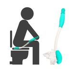 15'' Long Handled Bottom Toilet Self Wipe Aid Wiper Easy Tissue Reaching Aid UK