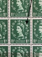 1964 Wildings SG612h S34h 1½d Green "White Bulge on Shamrock" Variety in Blk MNH