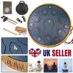 Steel Tongue Drum - 13 Inch 15 Notes F-Key Tongue Drum - Hand Pan Drums 