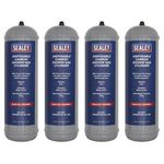 Sealey 430g 2.2L, Disposable Argon/Carbon Dioxide Gas Cylinder - Pack of 4