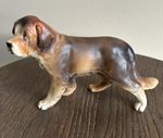 Vintage St. Bernard, Dog Figurine, Porcelain Statue￼