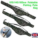 120/140/160cm Fishing Gear Bag Large Capacity Fishing Rod Bags for Outdoor UK