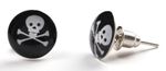 Stud Earrings Stainless Steel Skull and Crossbones Pirate Ear Piercing