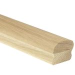 Oak Ungrooved Cottage Loaf Handrail 3600