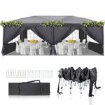 6x3m Pop Up Gazebo Adjustable Height Detachable Side Outdoor Folding Canopy Tent