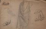 Unknown Pleat Study Drawing Draft Pencil Drawing - OJ