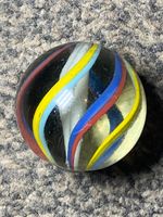 Antique German Marble BIG 1.2’ / 30mm multi colour banded solid core MINT