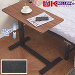 Medical Overbed Bedside Table Adjustable Height with Wheels Hospital Home Desk