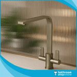 Ebden Brushed Steel Twin Lever Kitchen Mixer Tap Swivel Spout Modern